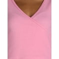 thumbnail image 4 of No Boundaries Brushed Waffle Knit Wrap Sleep Top, Women’s, Sizes XS-XXL, 4 of 5