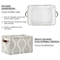 thumbnail image 2 of Yayeee 2 Pack Canvas Storage Basket with Handles for Shelves Fabric Bins Closet Organizer, Light Gray Pattern, 2 of 8