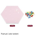 thumbnail image 3 of Uxcell Self Adhesive Hexagon Mini Moon Wall Pin Felt Bulletin Board Tile, Pink 4 Pack, 3 of 5