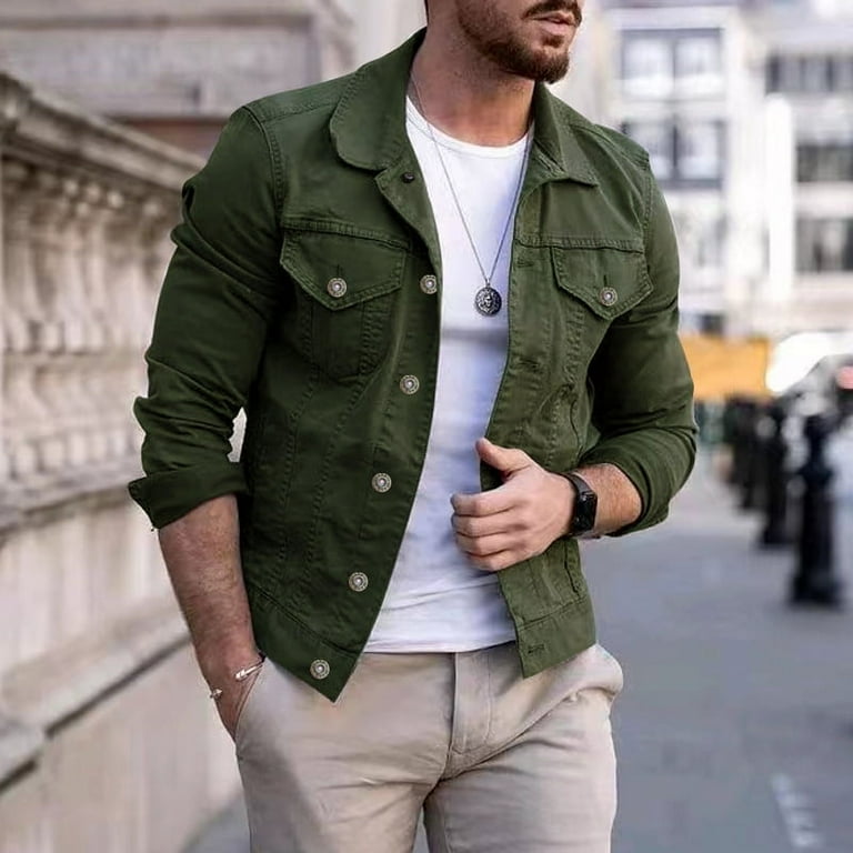Jeans coat mens sales