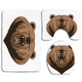 thumbnail image 1 of Juego de alfombras de baño ABPHQTO Oso Mascota Cara Aterradora Enojada 3 piezas, 1 of 2