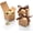 Kraft Box With Brown Ribbon, variant on White Candy Box Bulk 2.5x2x2.5 inches with Heart Bow Party Favor Box,White Glitter,Pack of 50