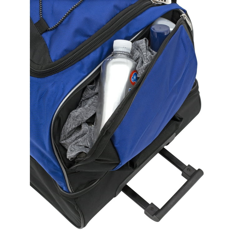 Protégé 36 Drop-Bottom Rolling Polyester Travel Duffel - Blue with Black -  Walmart.com