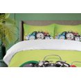 thumbnail image 4 of Ambesonne Nostalgic Duvet Cover Sets, Wooden Digital Clock, 2-King, Lime Green, 4 of 7