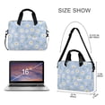 thumbnail image 3 of FORMRS 16" Laptop Bag Carrying Sleeve Case with Handle Travel Shoulder Briefcase, Blue Daisy Pattern, 3 of 8