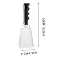 thumbnail image 3 of Steel Cow Bell with Handle Cowbells, Cheering Bell and Loud Noise Makers Hand Bells for Sporting Events and Football Games (White), 3 of 5