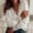 White, variant on HOMBOM Womens Long Sleeve Sweater Fall Knit Elegant Tops Lace Neck Plain for Women