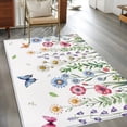 Colorful Flowers 2.7'x5' Rug for Office Desk Chair Area Small Bedroom ...