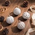 thumbnail image 6 of Shatterproof Christmas Ornaments Painted Vintage Tree Hanging Baubles Decorative Gift Set Holiday Party White 12 Pack, 6 of 9