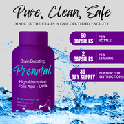 BioImmune Bio-Available Prenatal Vitamins for Women, Methylated Folate Folic Acid, DHA Omega 3