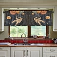 thumbnail image 3 of Yayeee Kitchen Curtains Tier Set of 2 Light Filtering 57"x24" Over Sink Window Panels, Retro Watercolor Planet, 3 of 7