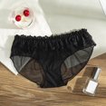 thumbnail image 2 of iOPQO panties for women Womens Sexy Casual Comfort Black Lace Boyshort Women's Panties N M, 2 of 3