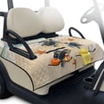 thumbnail image 2 of COEQINE Quilted Golf Cart Seat Cover, Folds Like a Bag with Handle for Easy Carry, Universal Fit 51.2"x30.3" for EZGO Yamaha Club Car 2-Seaters, 4 Pockets, Beach Sea Turtle Starfish, 2 of 8