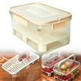 thumbnail image 2 of Portable Outdoor Ice Preservation Cooler Box with Drain Divider, Clear Double-Layer Snackle Box for Camping Picnic Bbq, Reusable Ice Pack Cooler for Fruit Drinks Road Trip, 2 of 9