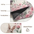 thumbnail image 6 of Large Area Rugs for Living Room Bedroom, Easter Bunny Roses 8'x10' Rug Washable Carpet Runner Indoor Outdoor, Pink Floral Spring Linen Non Slip Floor Mats Rug for Kitchen, Patio, 6 of 8