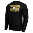 thumbnail image 2 of Men's Starter Black Pittsburgh Steelers Team Mesh Print Graphic Pullover Sweatshirt, 2 of 3