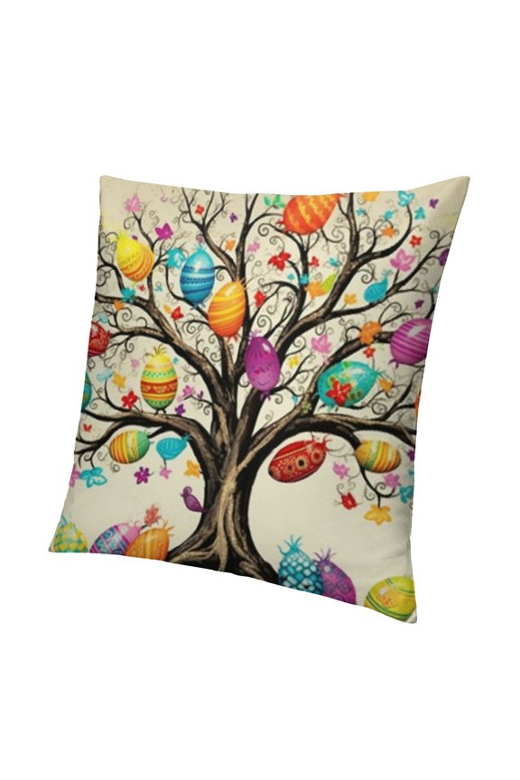 Best Gift For Spring Happy Easter Beautiful Large Eggs Tree Rabbit Flowers Office Decorative