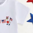 thumbnail image 3 of Wxirdiow Boys American Flag Shirt 4th of July Shirts for Toddler Boys American T-Shirt Kid Patriotic Memorial Day Tees Independence Day Top White Size,12-18 Months, 3 of 5