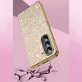 thumbnail image 4 of Dteck for Samsung Galaxy Z Fold 6 5G Glitter Phone Case for Women Girls, Shockproof Slim Ultra Thin Matte Back Protective Cover Crystal Bling Case, Silver, 4 of 6