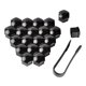 thumbnail image 5 of Paquete de 20 Tapas de Tuercas de Rueda de Coche Scienceny Universal Exterior Antioxidante Negro 21mm 2piezas, 5 of 6