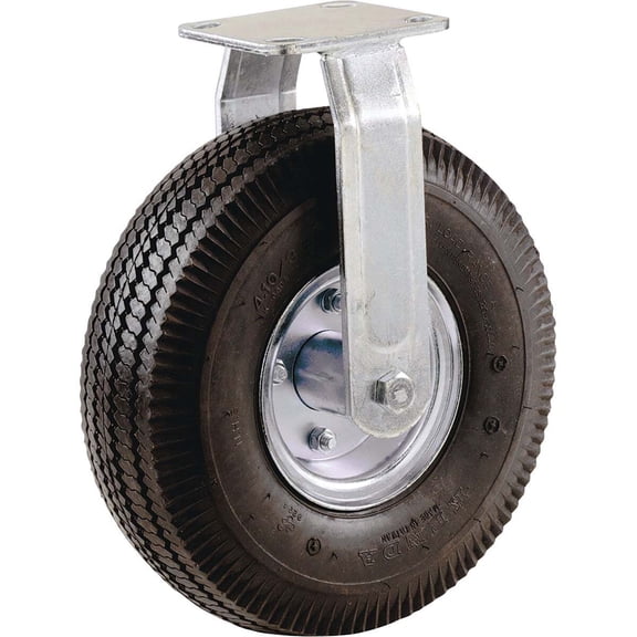 Shepherd Hardware Rigid Caster 9795 Heavy Duty - 8 In Wheel, 220 Lb, Rubber, Black