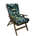 thumbnail image 2 of JOVELL 4-Inch Thick Adirondack Chair Cushions 1Pack, 49"x21" Waterproof High Back Rocking Chair Pads with Ties, Outdoor Patio Furniture Seat Cushion, Green Leaves, 2 of 6