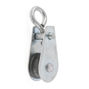 Unique Bargains 0.03 Ton 80 lb Weight Limit Single Swivel Wheel Cable Rope Pulley