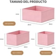 thumbnail image 2 of 12PCS Organizr de Ropa Interior, Plegable cajones organizres, Separres de Cajones,Tela Closet Organizr Varios Tamaños, para Sujetres, Calzones, Calcetines,Ropa de Bebé (Rosa roja), 2 of 3