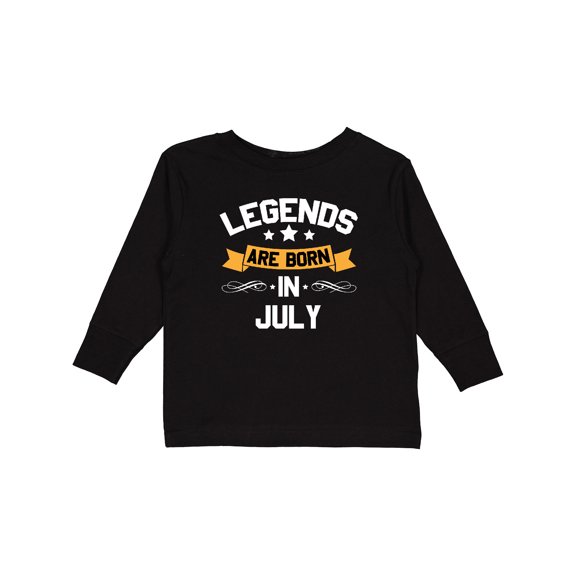 Inktastic legends are born in july Boys or Girls Long Sleeve Toddler T-Shirt