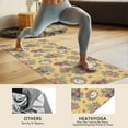 thumbnail image 4 of Yellow Highland Cow Flower Pattern Hot Yoga Mat Towel Non Slip for Hot Yoga - Quick-Drying Yoga Mat Cover with 4 Corner Pockets with Travel Bag - Hot Yoga Towel Non Slip 74"x26", 4 of 6