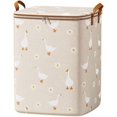 thumbnail image 3 of LAICAIW Sac de Rangement pour Vêtements Portable en Non-Tissé Sac de Rangement pour Vêtements et Couettes Boîte de Rangement pour Vêtements Contenant de Rangement Pliable pour Garde-Robe avec Poignée Durable Catégorie Garde-Robe Boîte de Rangement Vêtements pour Bébé (Beige, 3 of 5