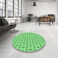 thumbnail image 3 of Ahgly Company Indoor Square Patterned Jade Green Area Rugs, 7' Square, 3 of 6