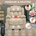thumbnail image 6 of Large Power Lift Recliner Chairs with Massage and Heat for Elderly, Heavy Duty Safety Motion Reclining Mechanism Chenille Skid Fabric Recliner Chair with USB&Type-C Ports and Cup Holders, 6 of 12