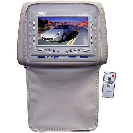 Pyle 7" Headrests Monitor w/ IR Transmitter and Cover, Tan