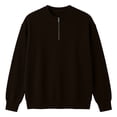 thumbnail image 7 of Mens Shirts Corduroy Crew Neck Half-zip Long-sleeved Top, 7 of 7