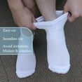 thumbnail image 3 of MD FootThera 6 Pairs Non-Binding Men's Moisture Wicking Cushion Quarter Bamboo Diabetic Socks, 3 of 5