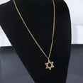 thumbnail image 3 of Star of David Pendant Necklace Israel Jewish Stainless Steel Jewelry Gift, 3 of 9