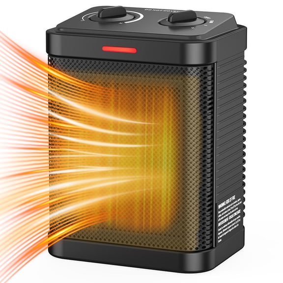 1500W PTC Ceramic Space Heater-Thermostat,3 Modes,Quiet Safe Heating with Multiple Protection, Portable for Office/Room/Desk