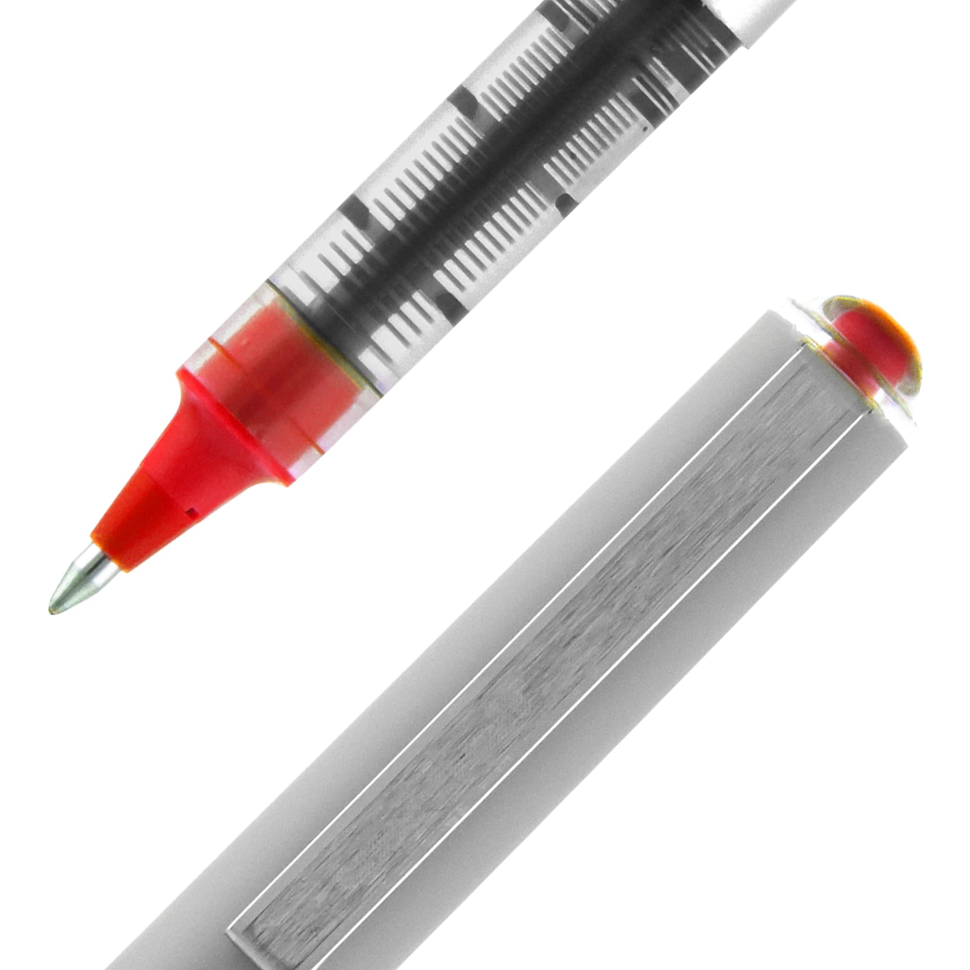 uniball Vision Rollerball Pens, Fine Point (0.7mm), Red Ink, 12 Count