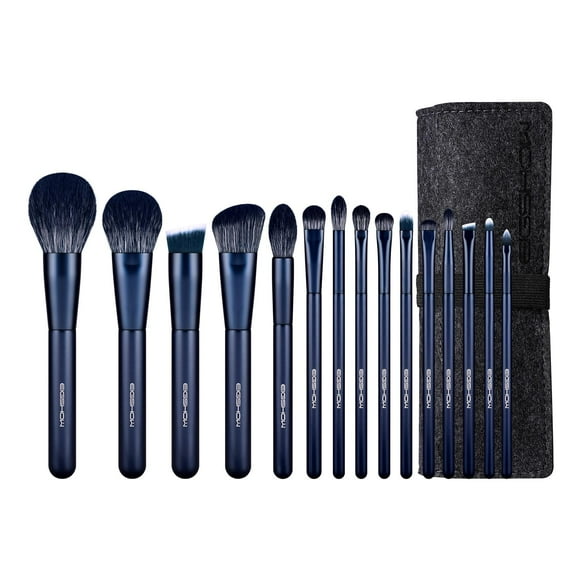 Set de brochas de maquillaje EIGSHOW Professional, 15 piezas, color azul