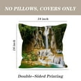 thumbnail image 4 of LALILO Throw Pillow Covers Waterfall Asia Beautiful Fall Forest Cushion Cover 18" x 18", 2 Pack, 4 of 6