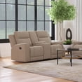 thumbnail image 2 of Brentwood Upholstered Motion Reclining Loveseat Taupe, 2 of 14