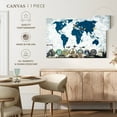 thumbnail image 4 of Elephant Stock Us Wars World Map Wall Art - Horizontal Canvas Wall Art - Living Room Wall Decor - Education Canvas - White And Brown Decor - 36" x 24", 4 of 4