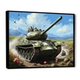 thumbnail image 2 of Designart "Battling with Military Tanks I" Transportation Floater Framed Wall Art Print, 2 of 7