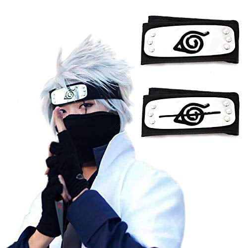 Atenia Naruto Cosplay Headband, 2 PCS Naruto Costume Leaf and Anti Leaf