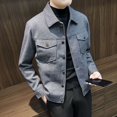 thumbnail image 2 of Abrigos masculinos Slim Fit Primavera Otoño Chaquetas de hombre de alta calidad Harajuku Casual Coreano Reseñas Muchas Vintage Elegante Joker Moda, 2 of 5