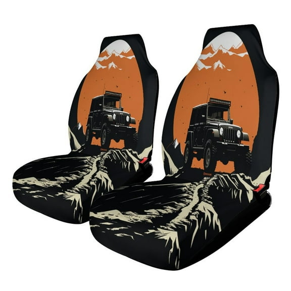 The Mountain Is Calling Car Seat Covers Set of for 2 Front Seats,Auto Accessories Protectors Decor Universal Vehicle Seat Covers