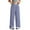 Blue, variant on Ashirexll Girls Wide Leg Pants High Waisted Pants Blue Checkerboard Print Casual Loose Breathable Wide Leg Trousers for Medium and Large Children