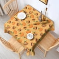 thumbnail image 2 of Halloween Pumpkin Duo Pattern Square Tablecloth,Waterproof Square Table Cover,Wipeable Spillproof Washable Table Cover for Home Kitchen Party Decor 42"X42"(107x107cm), 2 of 6