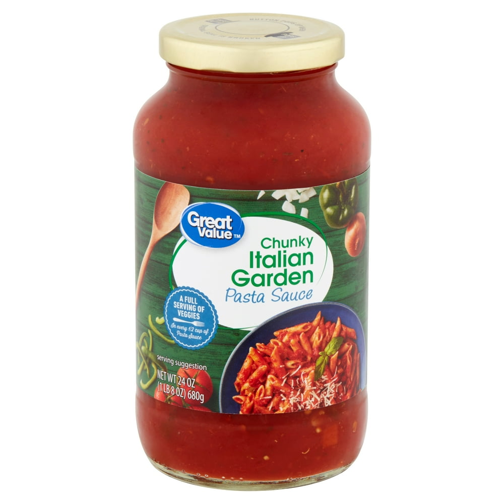 Great Value Chunky Italian Garden Pasta Sauce, 24 oz